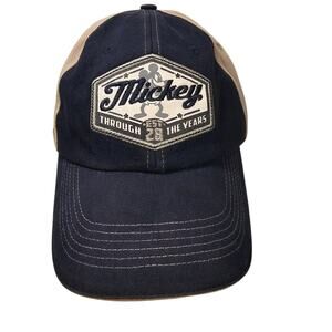 Disney Parks Exclusive "Mickey Through the Years" Ball Cap Navy Tan Adult Size